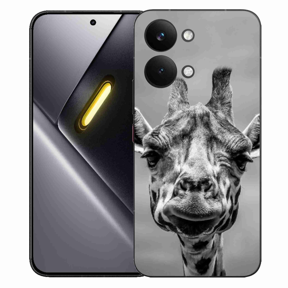 Gélový kryt mmCase na Xiaomi Poco X8 Pro Max - čiernobiela žirafa
