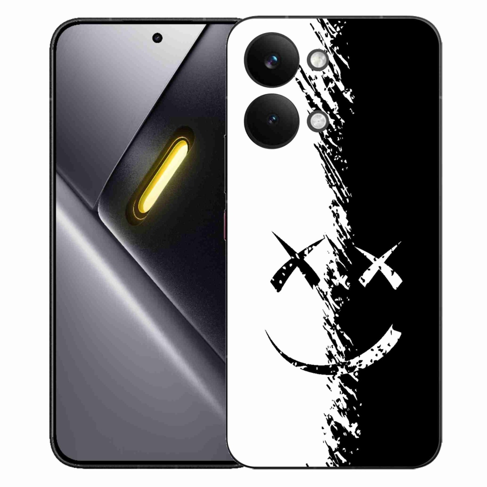 Gélový kryt mmCase na Xiaomi Poco X8 Pro Max - čiernobiely smajlík