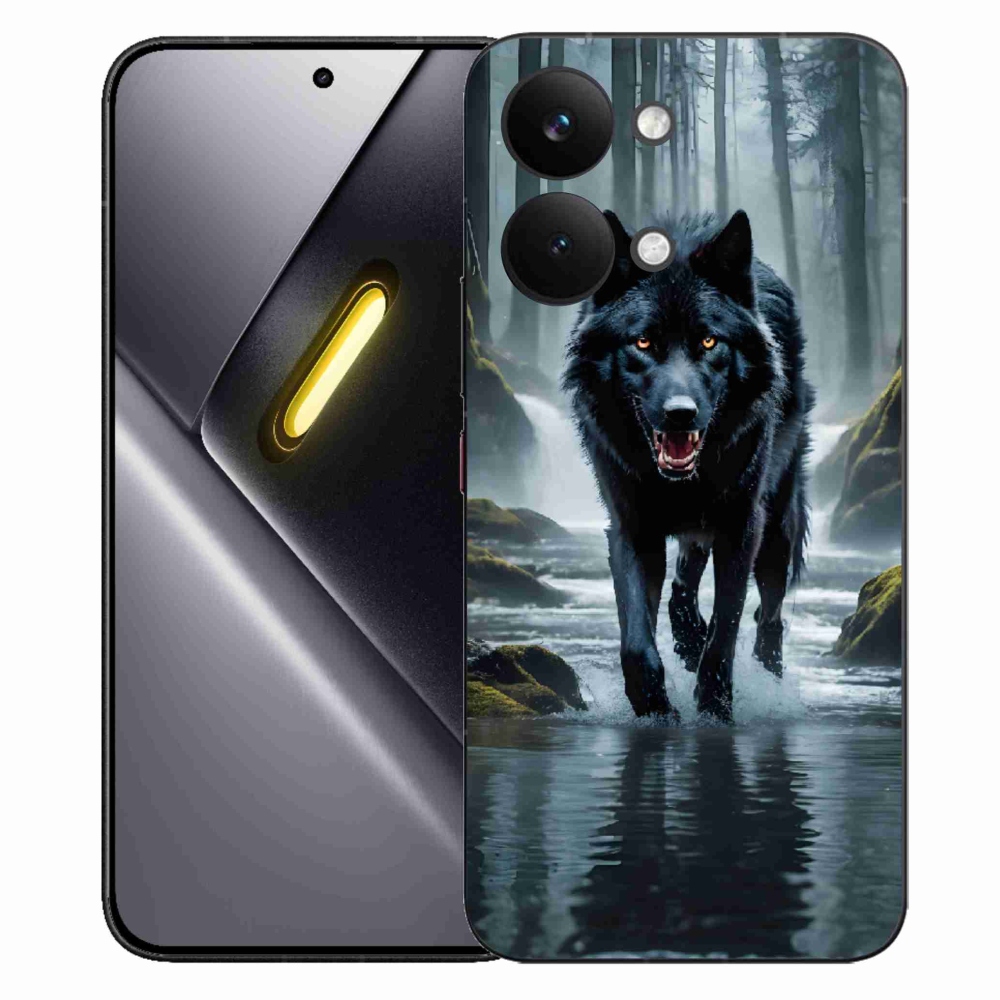 Gélový kryt mmCase na Xiaomi Poco X8 Pro Max - čierny vlk