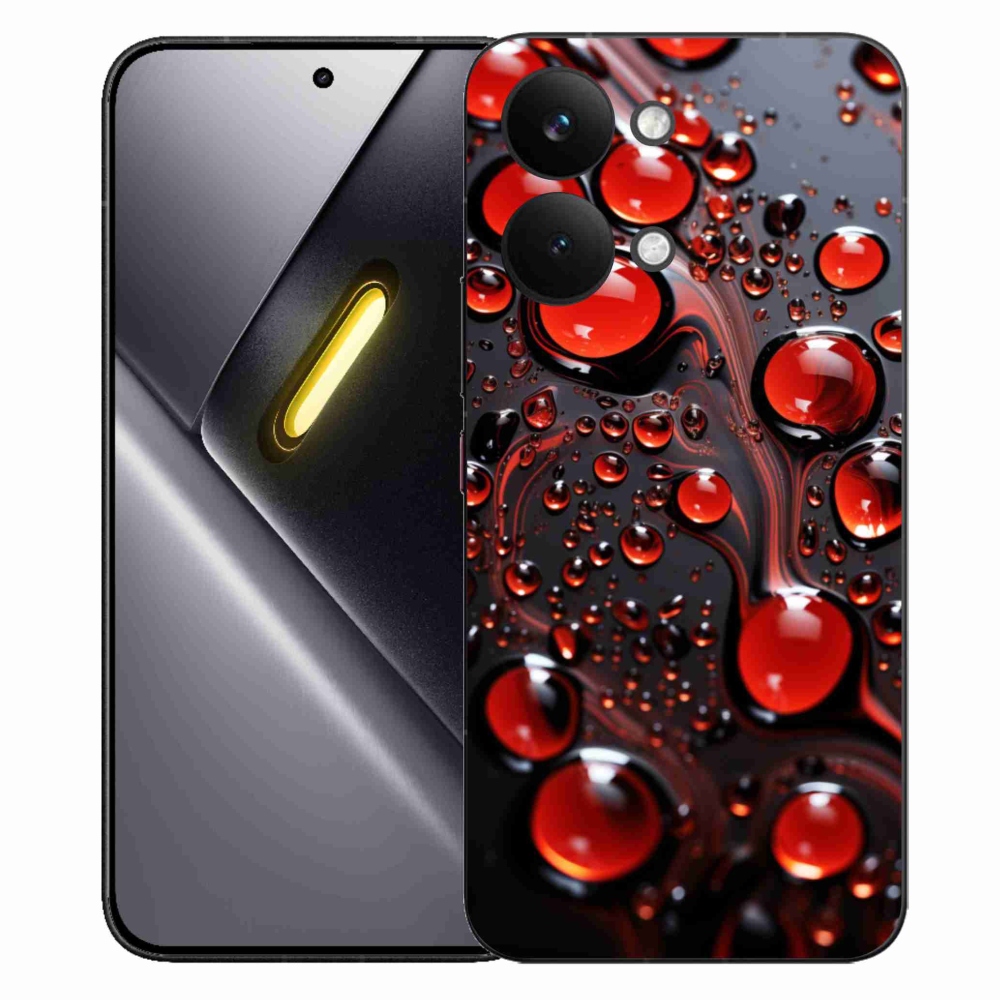 Gélový kryt mmCase na Xiaomi Poco X8 Pro Max - červené kvapky 2