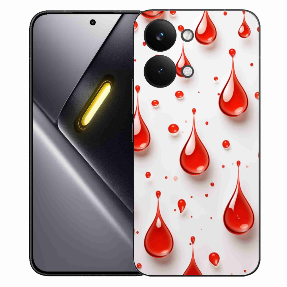 Gélový kryt mmCase na Xiaomi Poco X8 Pro Max - červené kvapky