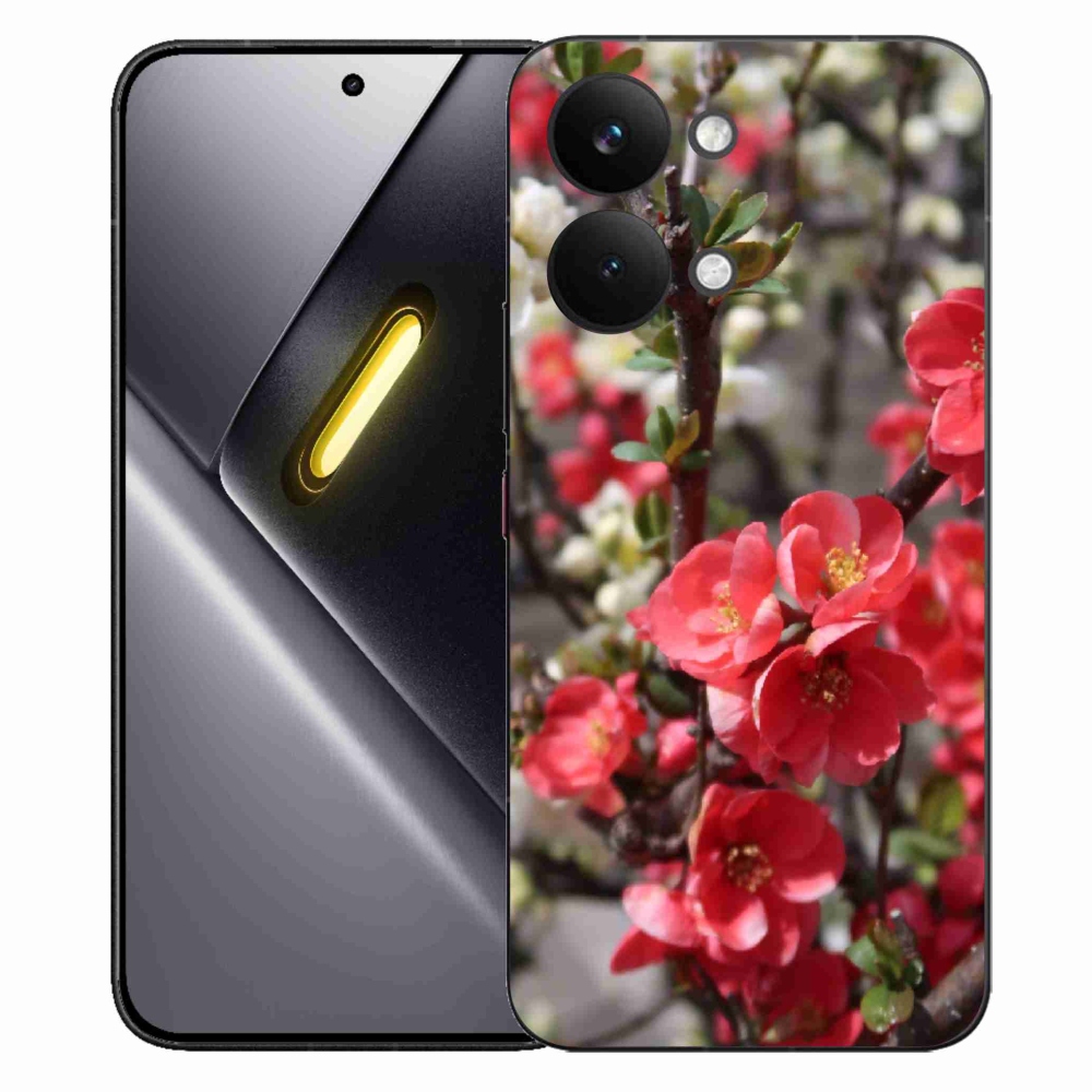 Gélový kryt mmCase na Xiaomi Poco X8 Pro Max - červené kvety