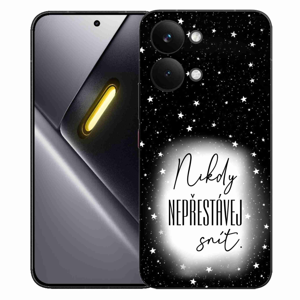 Gélový kryt mmCase na Xiaomi Poco X8 Pro Max - citát 1 bieločierne pozadie