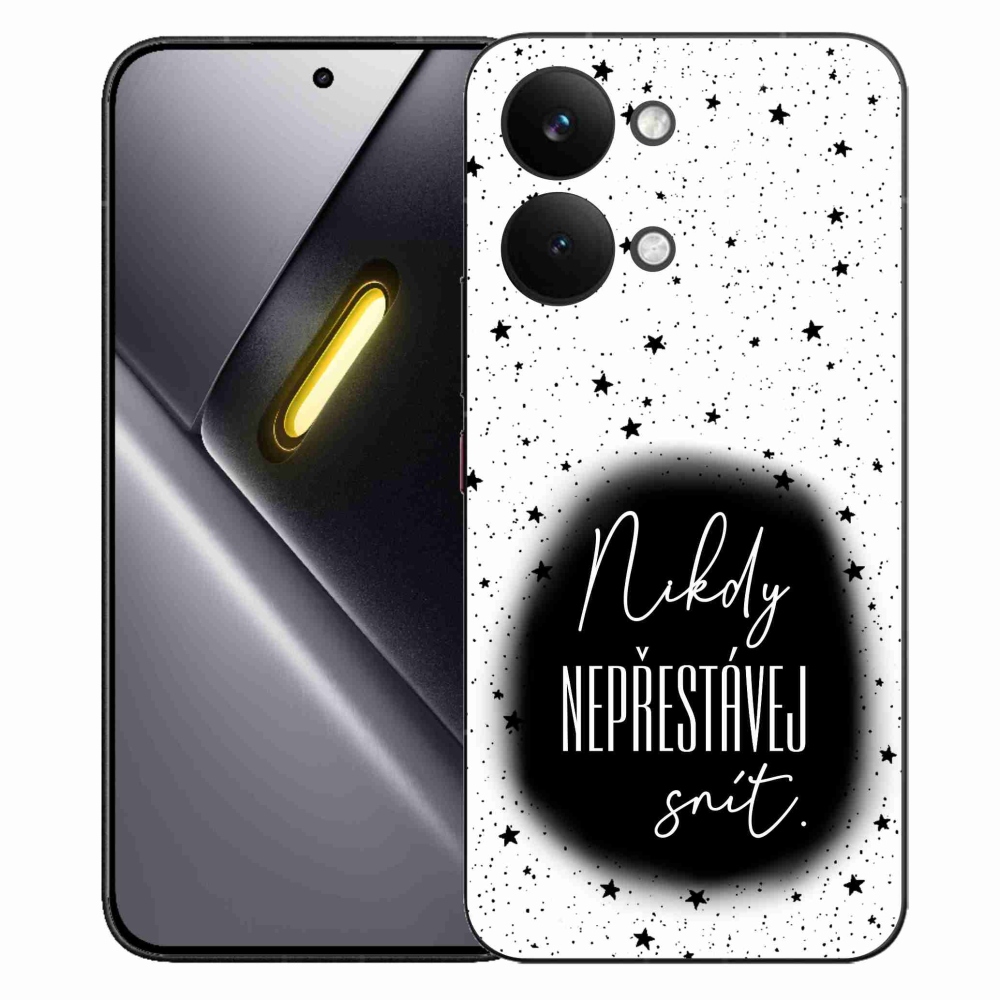 Gélový kryt mmCase na Xiaomi Poco X8 Pro Max - citát 1 čiernobiele pozadie