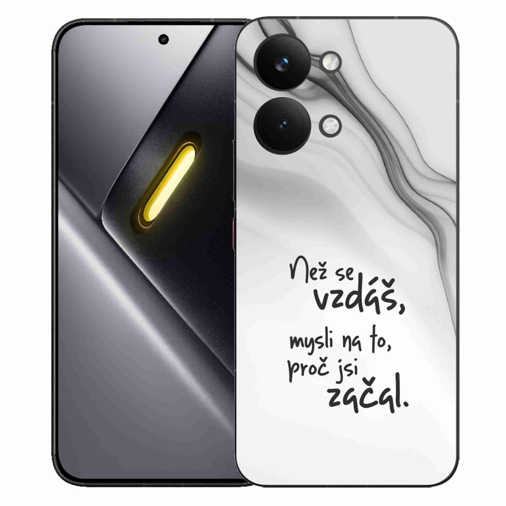 Gélový kryt mmCase na Xiaomi Poco X8 Pro Max - citát 2 biele pozadie