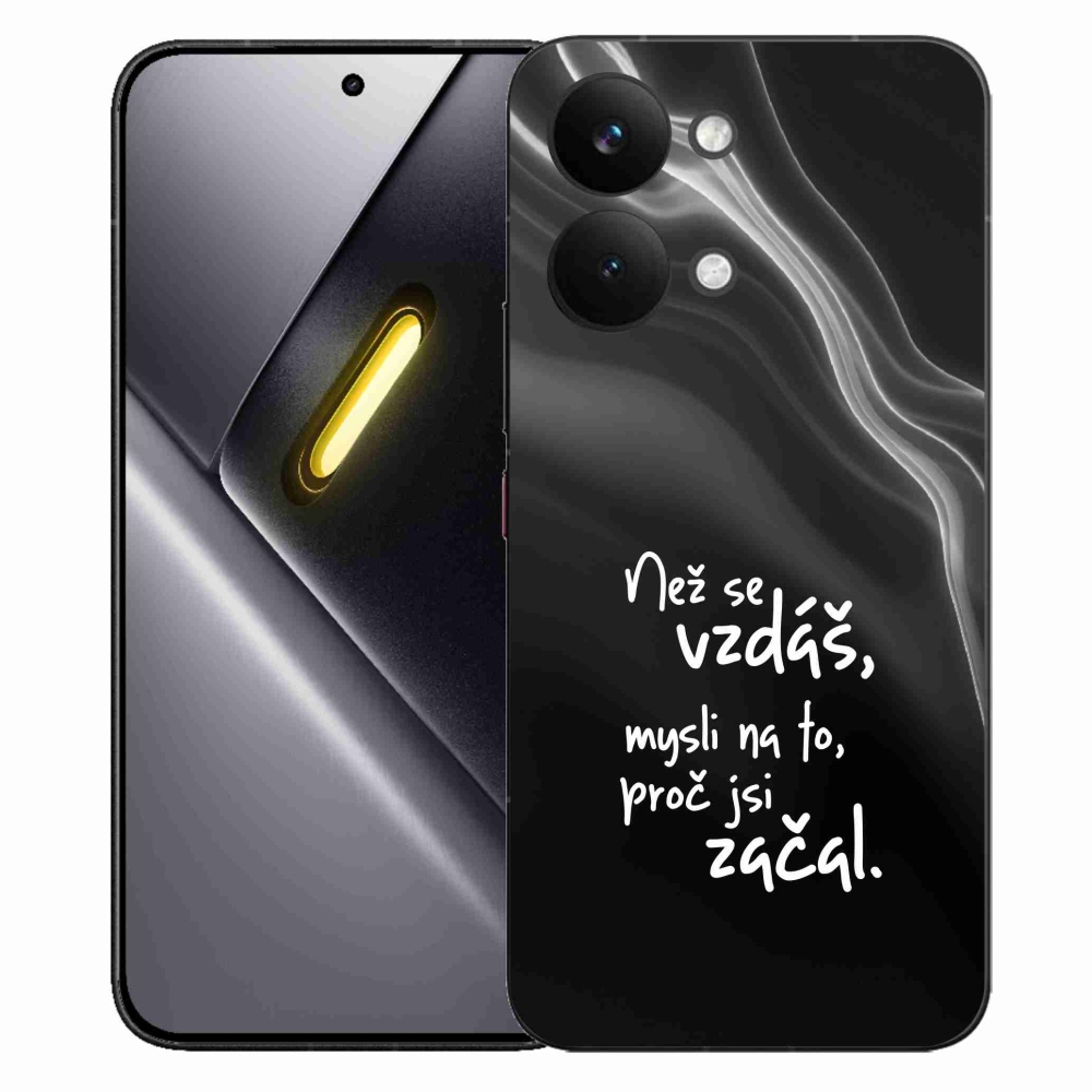 Gélový kryt mmCase na Xiaomi Poco X8 Pro Max - citát 2 čierne pozadie