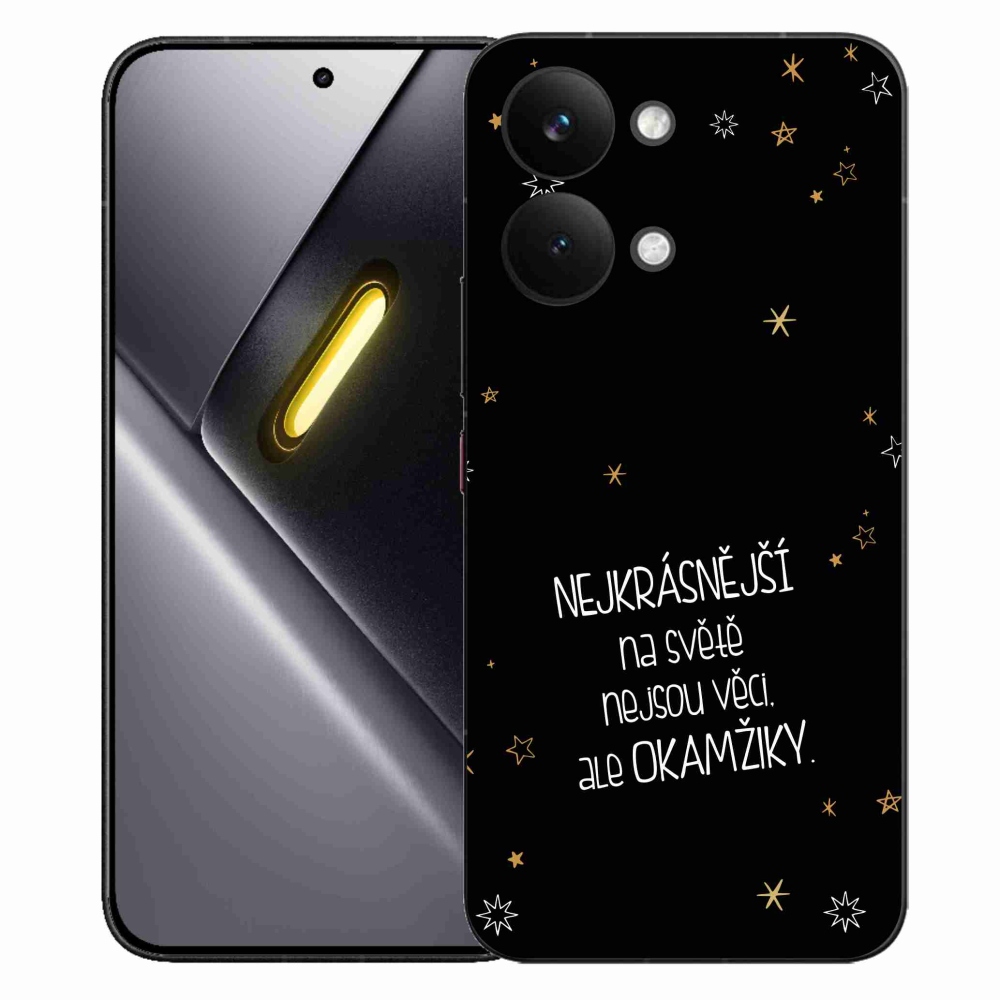 Gélový kryt mmCase na Xiaomi Poco X8 Pro Max - citát 4 čierne pozadie