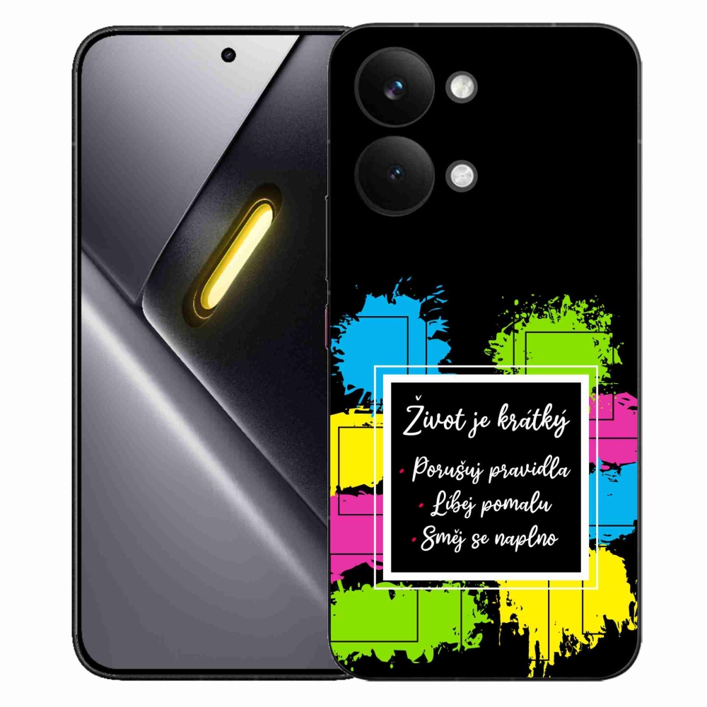 Gélový kryt mmCase na Xiaomi Poco X8 Pro Max - citát 5 čierne pozadie