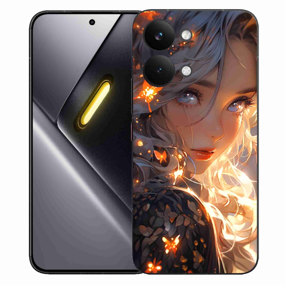 Gélový kryt mmCase na Xiaomi Poco X8 Pro Max - dievča a motýle