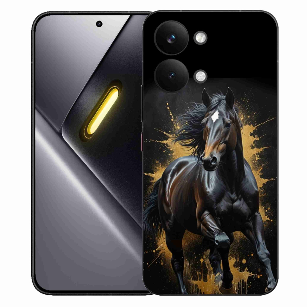 Gélový kryt mmCase na Xiaomi Poco X8 Pro Max - elegantný čierny žrebec