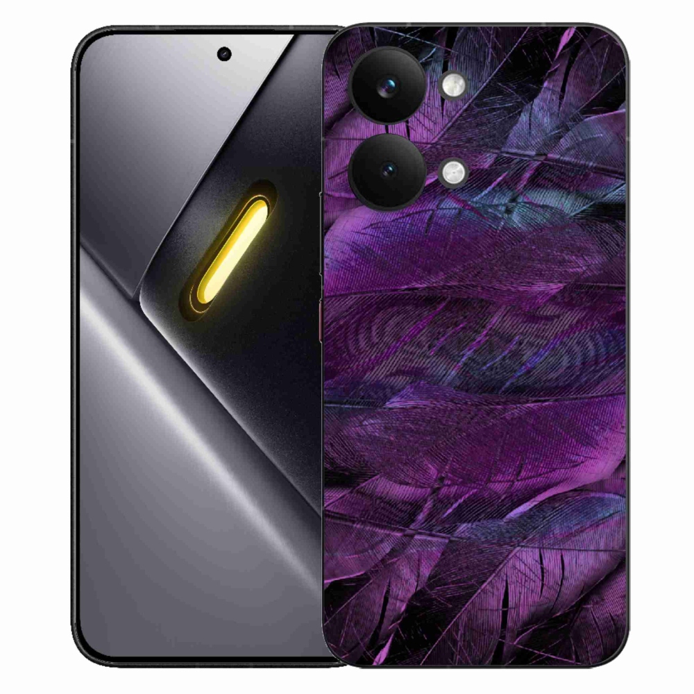 Gélový kryt mmCase na Xiaomi Poco X8 Pro Max - fialové pierka