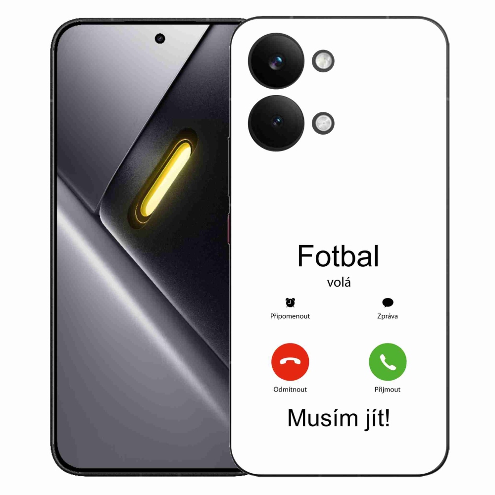 Gélový kryt mmCase na Xiaomi Poco X8 Pro Max - futbal volá biele pozadie