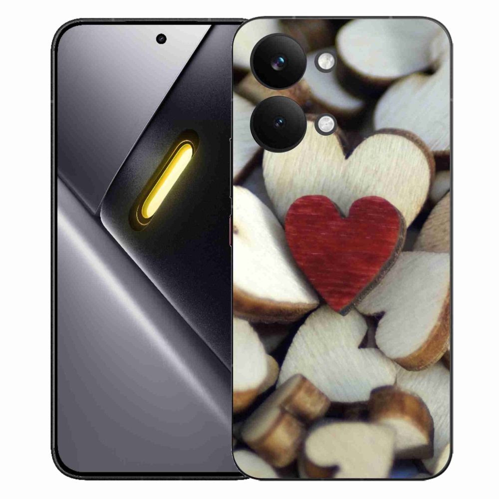 Gélový kryt mmCase na Xiaomi Poco X8 Pro Max - gravírované červené srdce