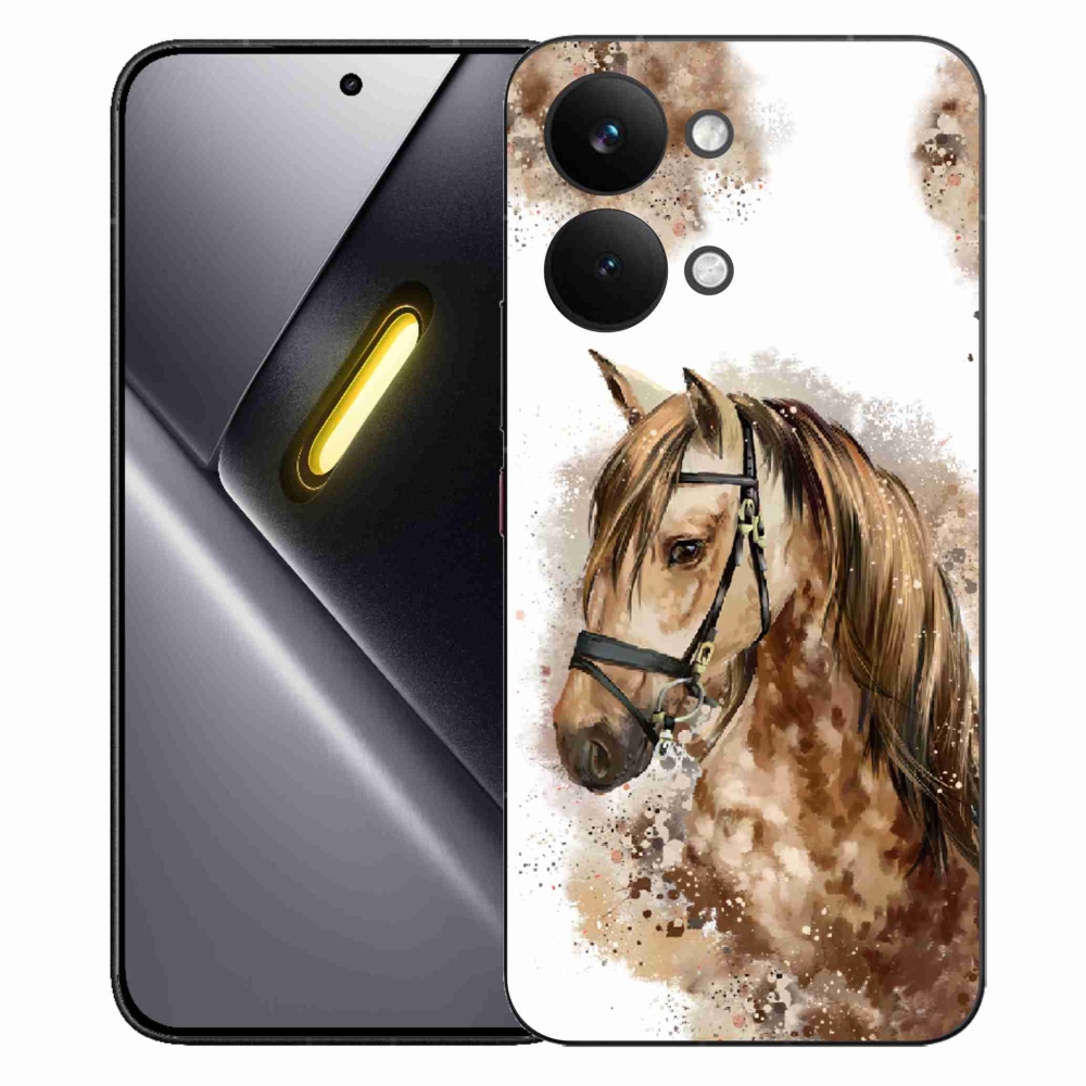 Gélový kryt mmCase na Xiaomi Poco X8 Pro Max - hnedý kreslený kôň