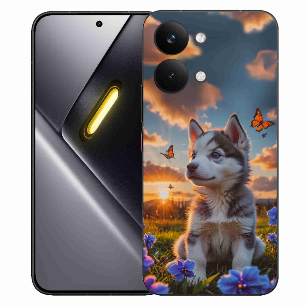 Gélový kryt mmCase na Xiaomi Poco X8 Pro Max - husky pri západe slnka