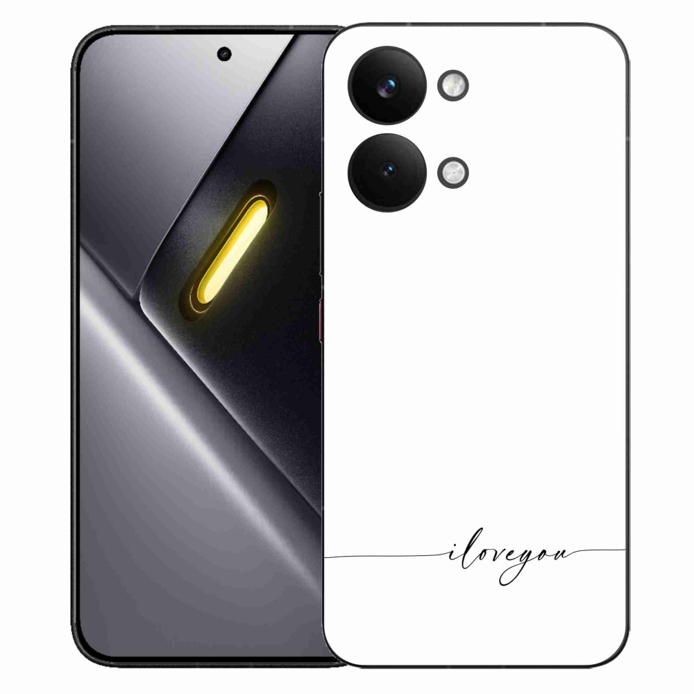 Gélový kryt mmCase na Xiaomi Poco X8 Pro Max - I love you biele pozadie