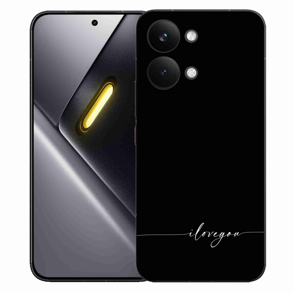 Gélový kryt mmCase na Xiaomi Poco X8 Pro Max - I love you čierne pozadie