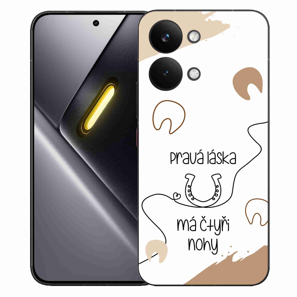 Gélový kryt mmCase na Xiaomi Poco X8 Pro Max - konský motív biele pozadie