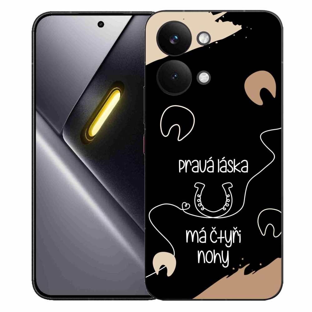 Gélový kryt mmCase na Xiaomi Poco X8 Pro Max - konský motív čierne pozadie