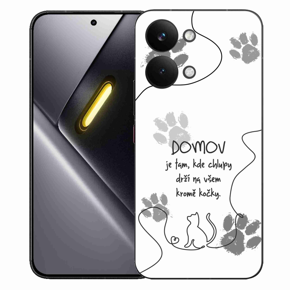 Gélový kryt mmCase na Xiaomi Poco X8 Pro Max - mačacie motív biele pozadie