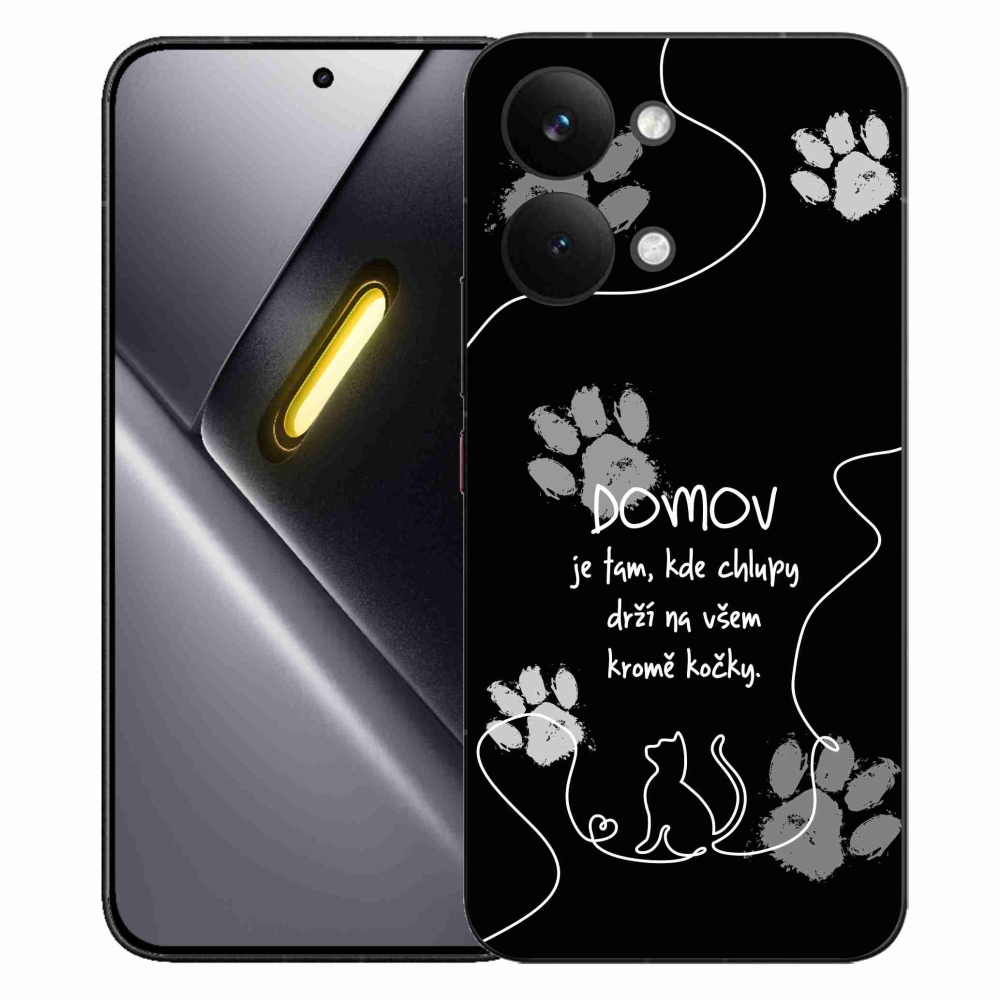 Gélový kryt mmCase na Xiaomi Poco X8 Pro Max - mačacie motív čierne pozadie