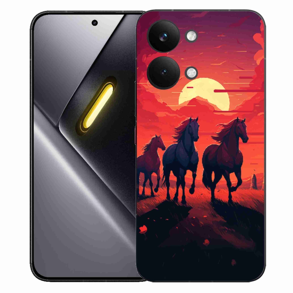 Gélový kryt mmCase na Xiaomi Poco X8 Pro Max - kone a západ slnka