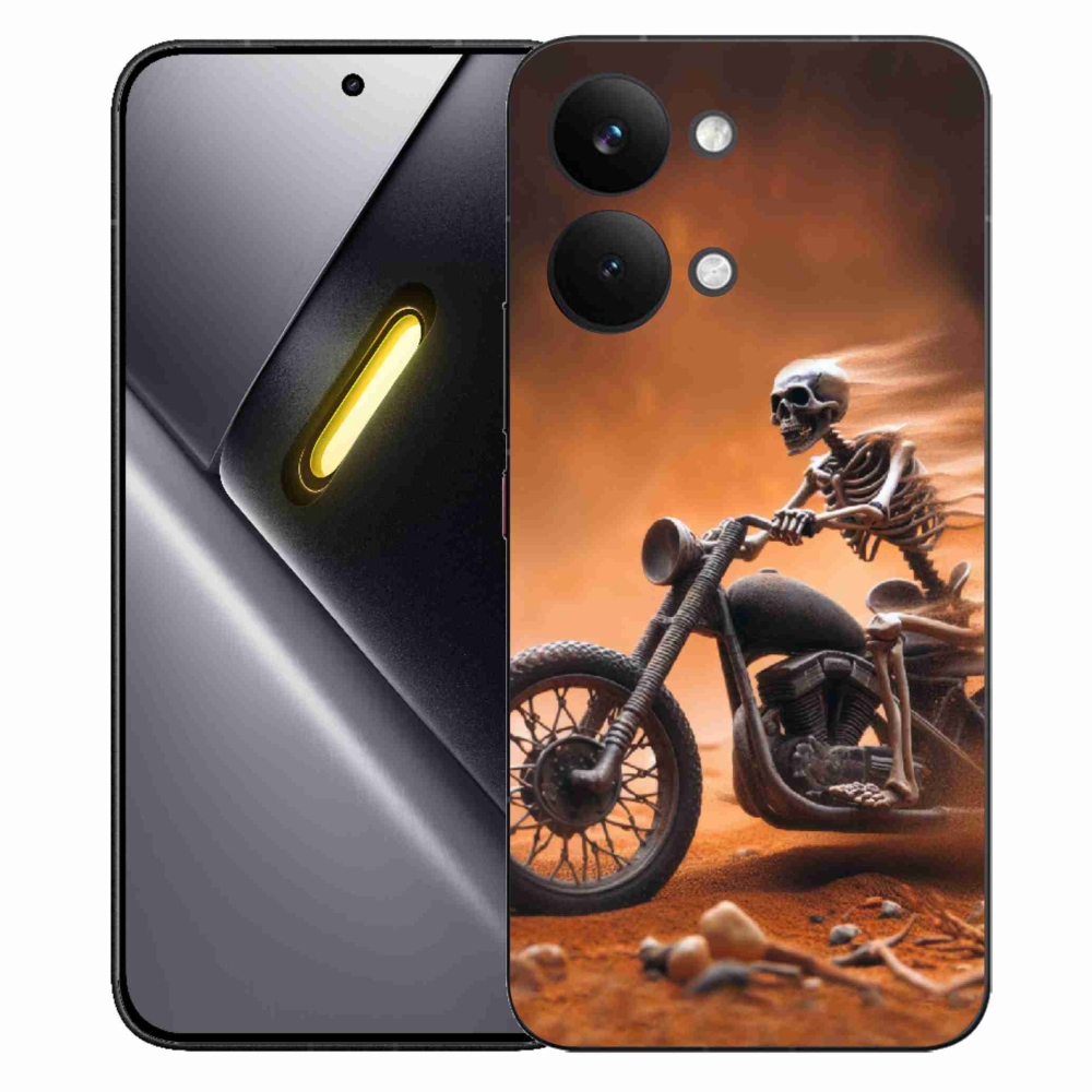 Gélový kryt mmCase na Xiaomi Poco X8 Pro Max - kostra na motorke