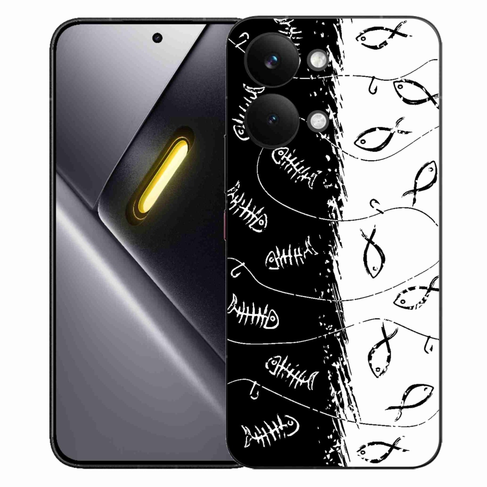 Gélový kryt mmCase na Xiaomi Poco X8 Pro Max - kostry a rybky