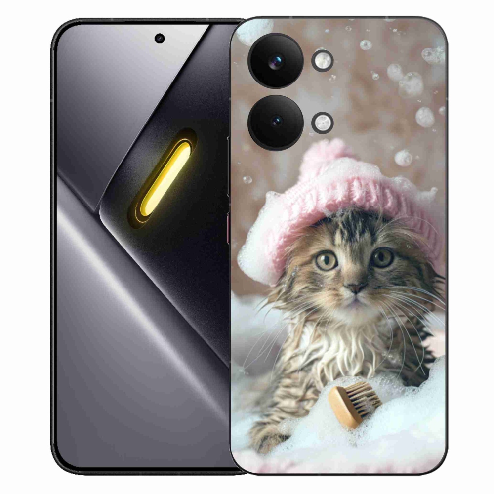 Gélový kryt mmCase na Xiaomi Poco X8 Pro Max - mačiatko a kúpeľ