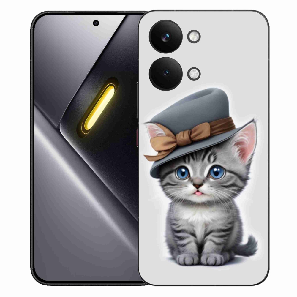 Gélový kryt mmCase na Xiaomi Poco X8 Pro Max - mačiatko s klobúkom