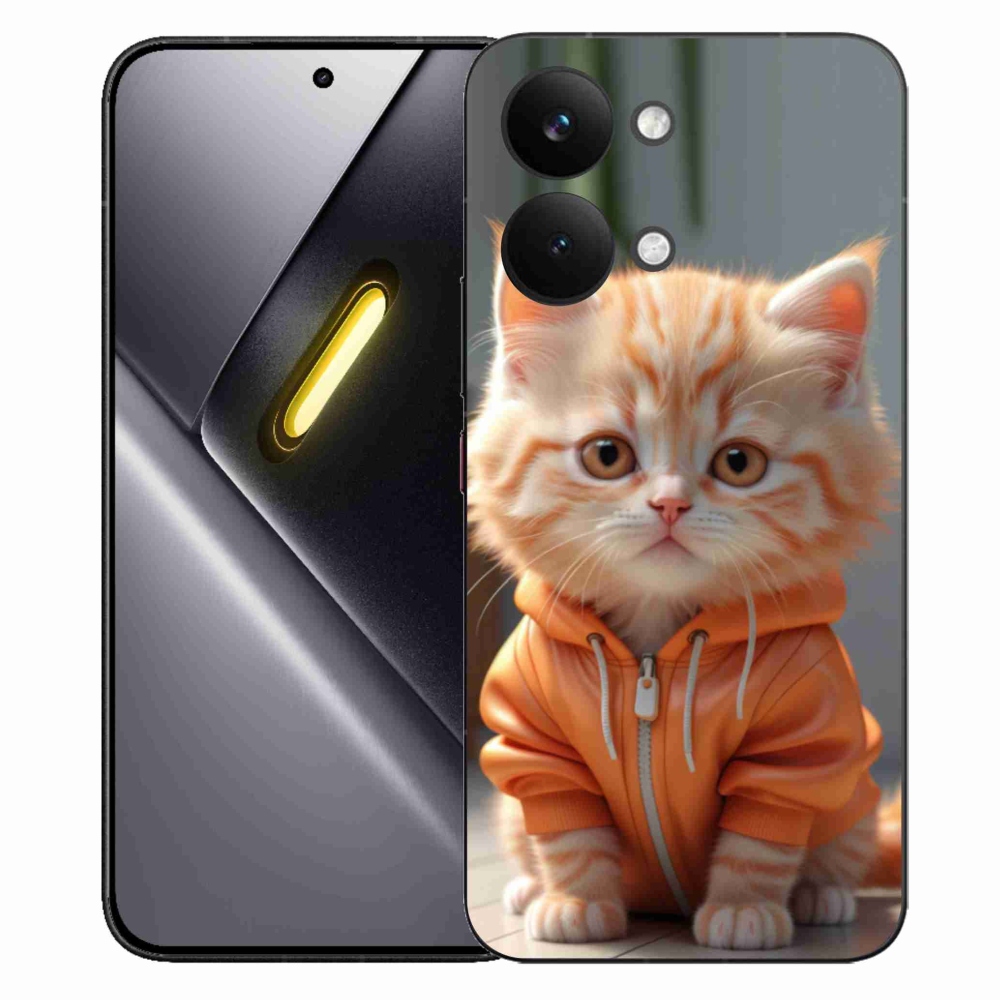 Gélový kryt mmCase na Xiaomi Poco X8 Pro Max - mačiatko v mikine