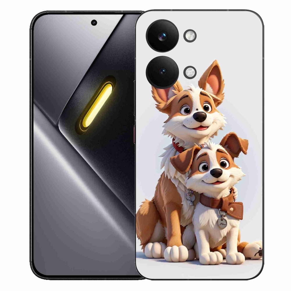 Gélový kryt mmCase na Xiaomi Poco X8 Pro Max - kreslenie psy