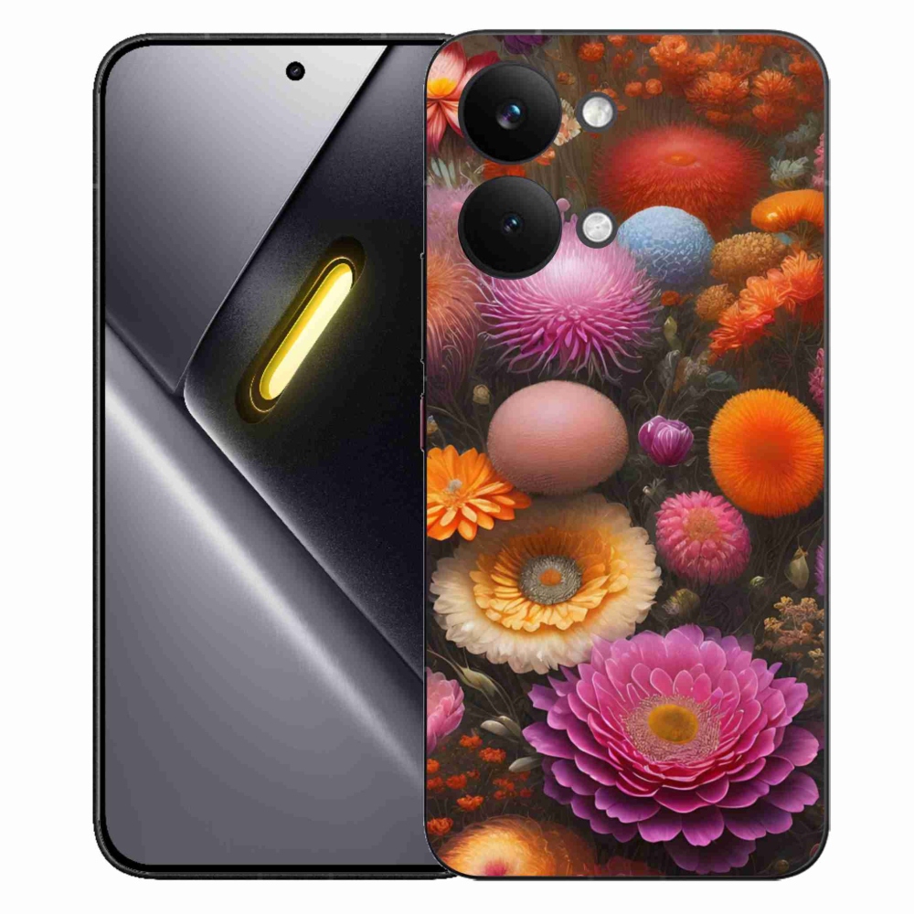 Gélový kryt mmCase na Xiaomi Poco X8 Pro Max - kvetinová kompozícia