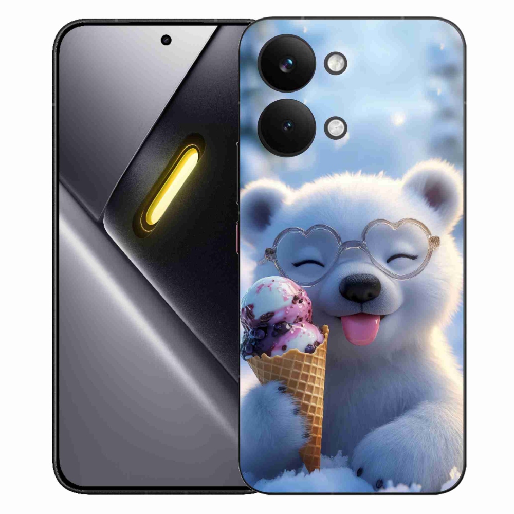 Gélový kryt mmCase na Xiaomi Poco X8 Pro Max - medvedík so zmrzlinou