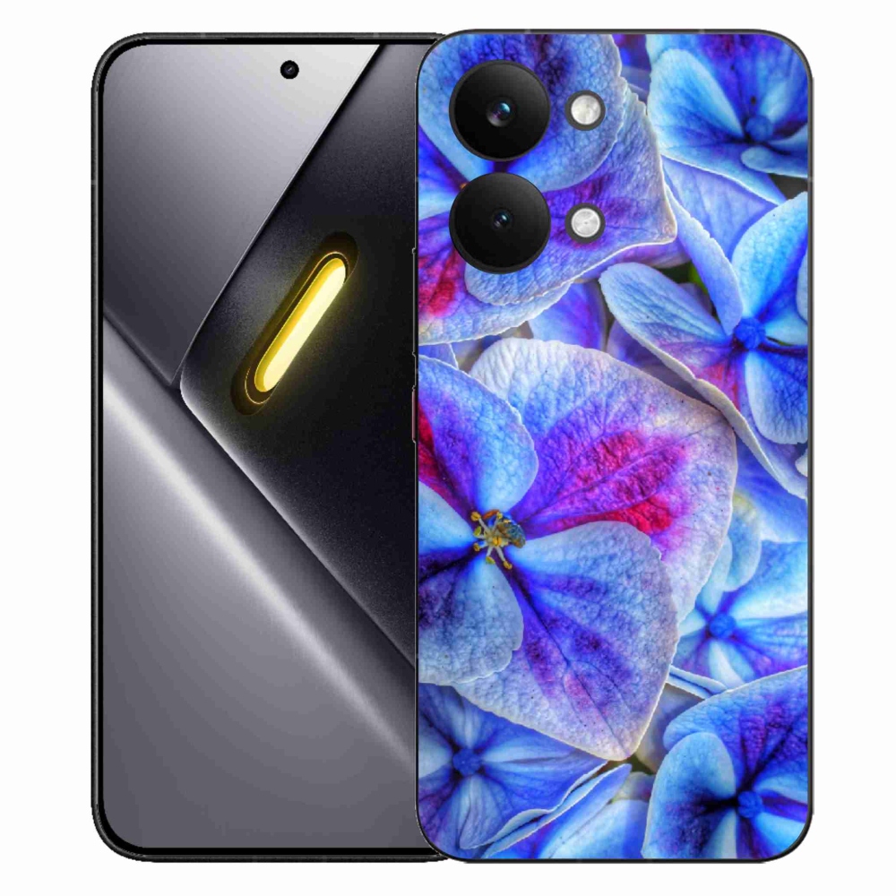 Gélový kryt mmCase na Xiaomi Poco X8 Pro Max - modré kvety 1