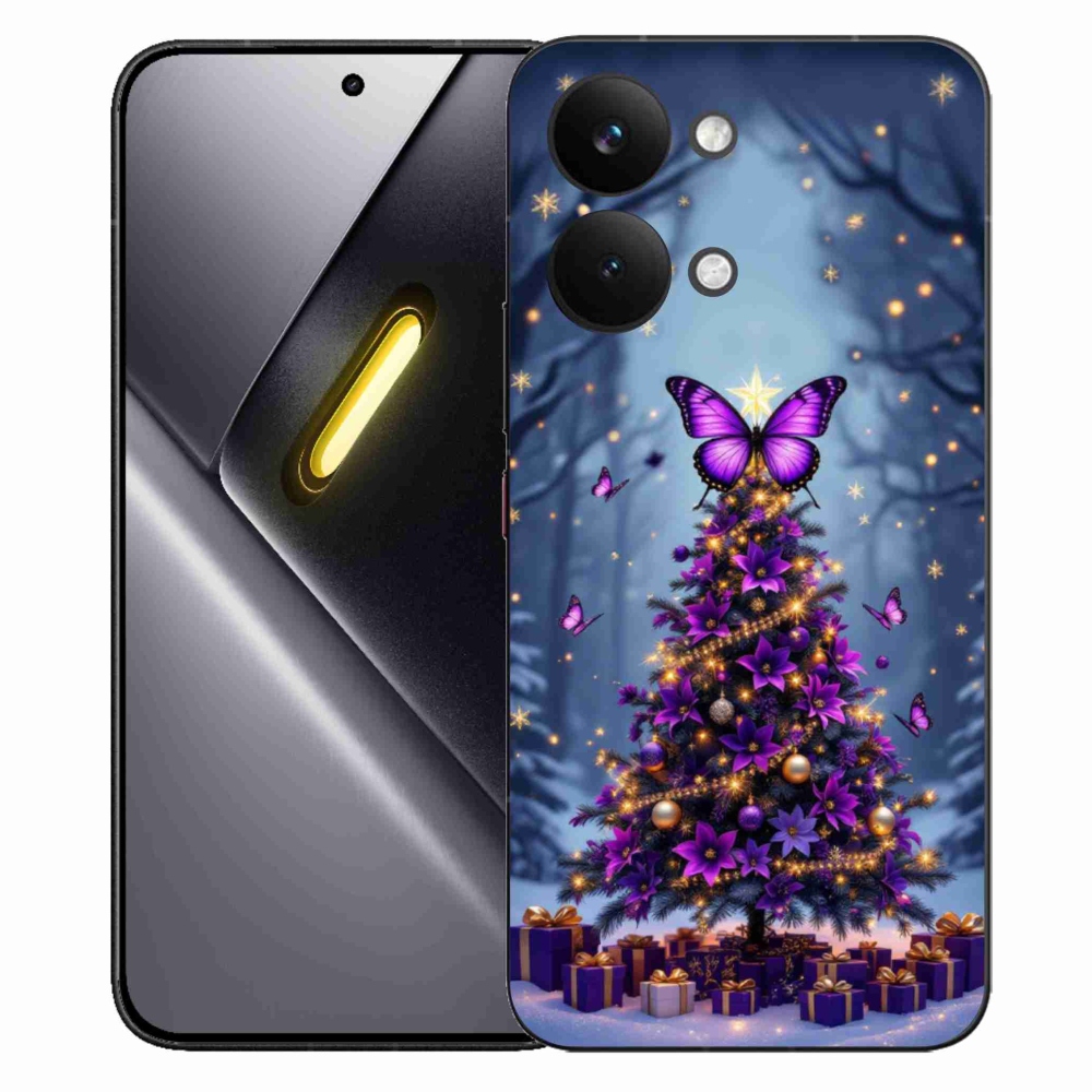 Gélový kryt mmCase na Xiaomi Poco X8 Pro Max - motýlí vianočný stromček