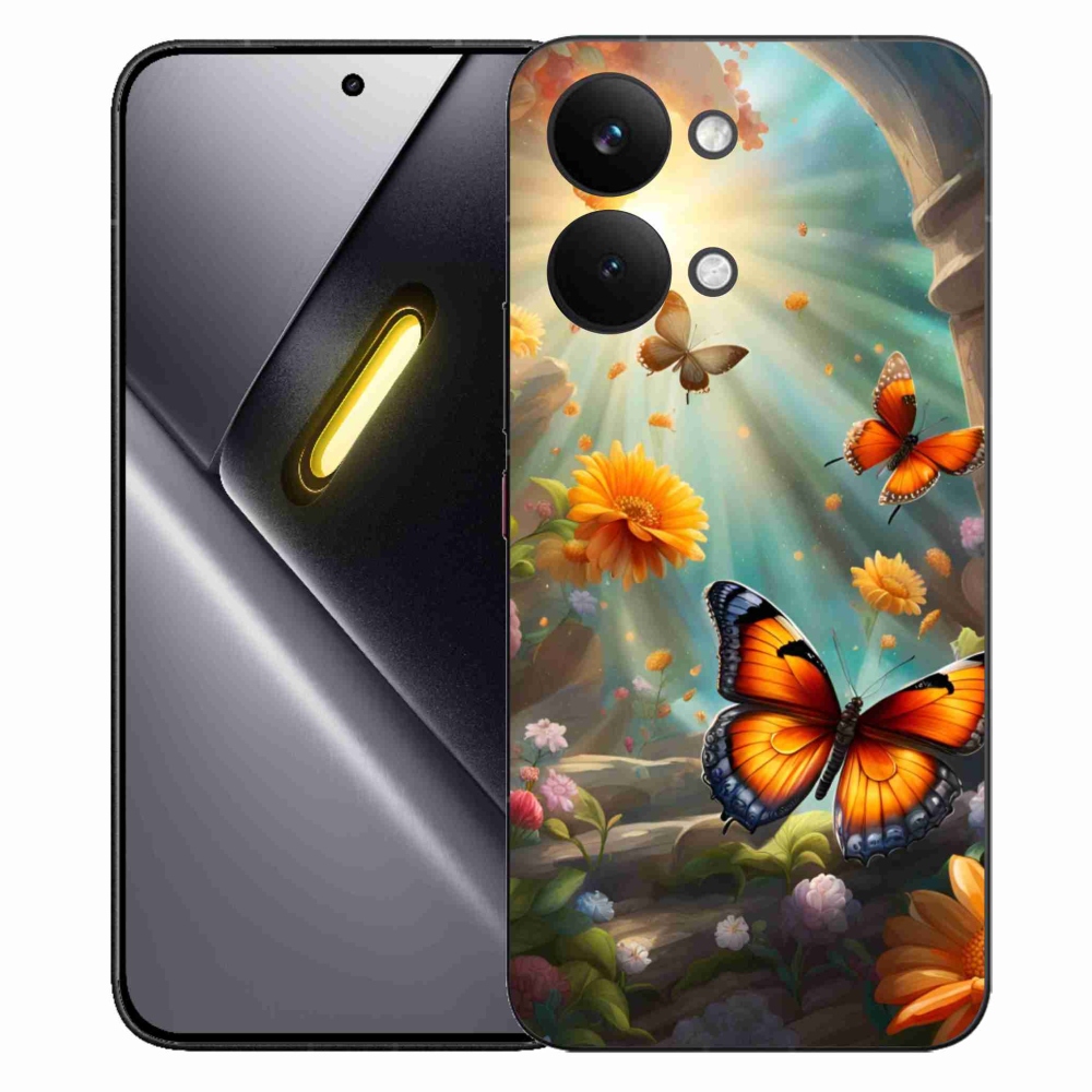 Gélový kryt mmCase na Xiaomi Poco X8 Pro Max - motýlia záhrada 2