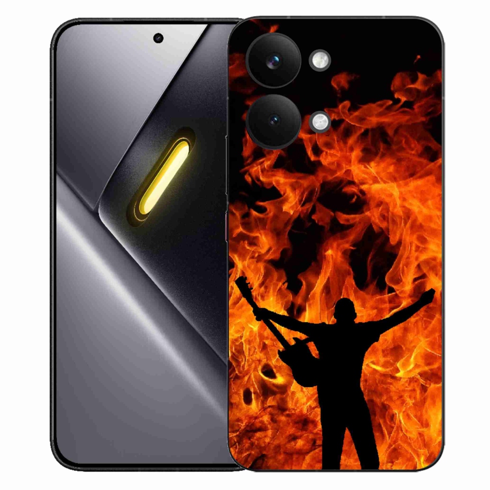 Gélový kryt mmCase na Xiaomi Poco X8 Pro Max - muzikant a oheň