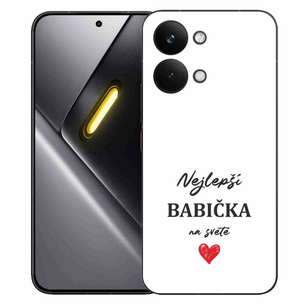 Gélový kryt mmCase na Xiaomi Poco X8 Pro Max - najlepšia babička 1 biele pozadie