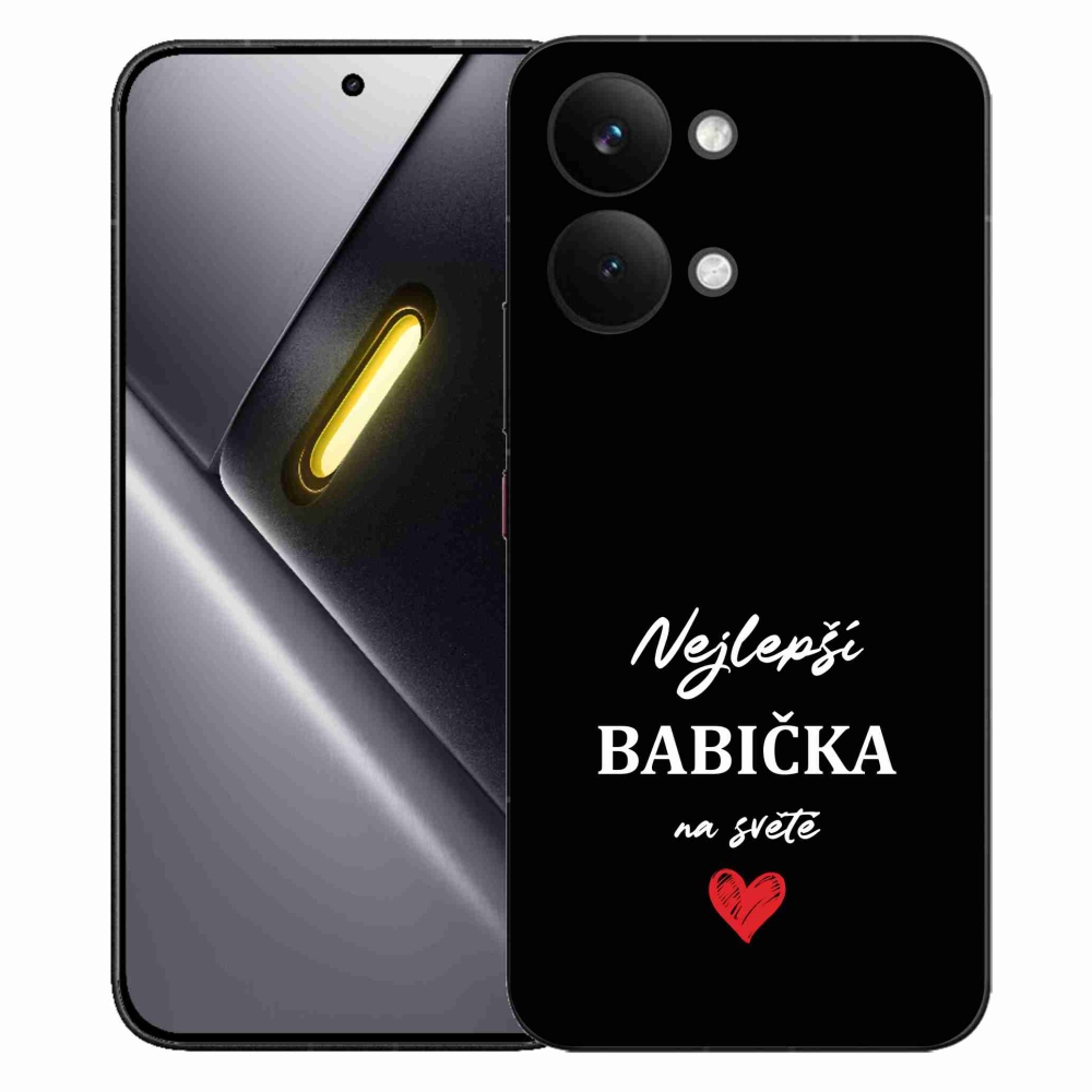 Gélový kryt mmCase na Xiaomi Poco X8 Pro Max - najlepšia babička 1 čierne pozadie