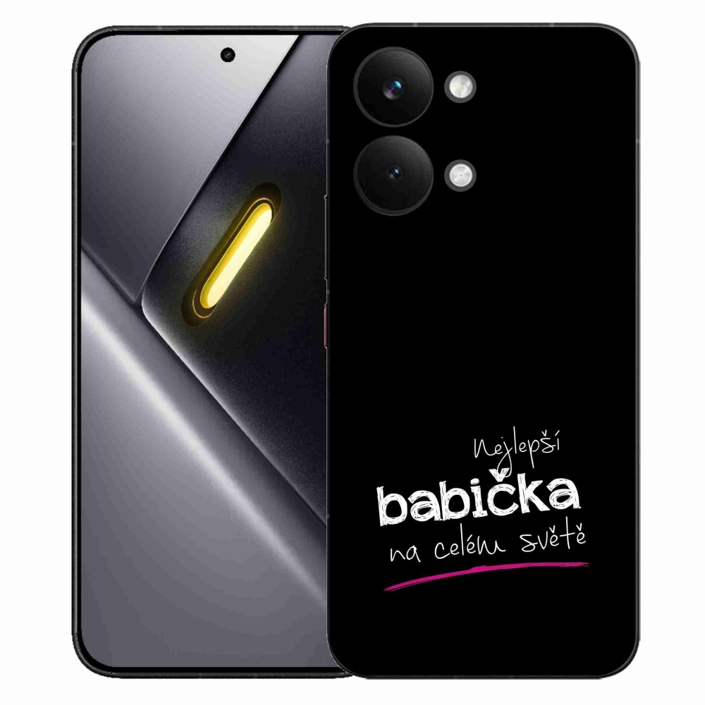 Gélový kryt mmCase na Xiaomi Poco X8 Pro Max - najlepšia babička 4 čierne pozadie