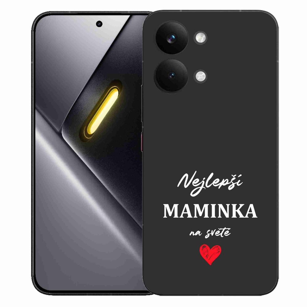 Gélový kryt mmCase na Xiaomi Poco X8 Pro Max - najlepšia mamička 1 čierne pozadie