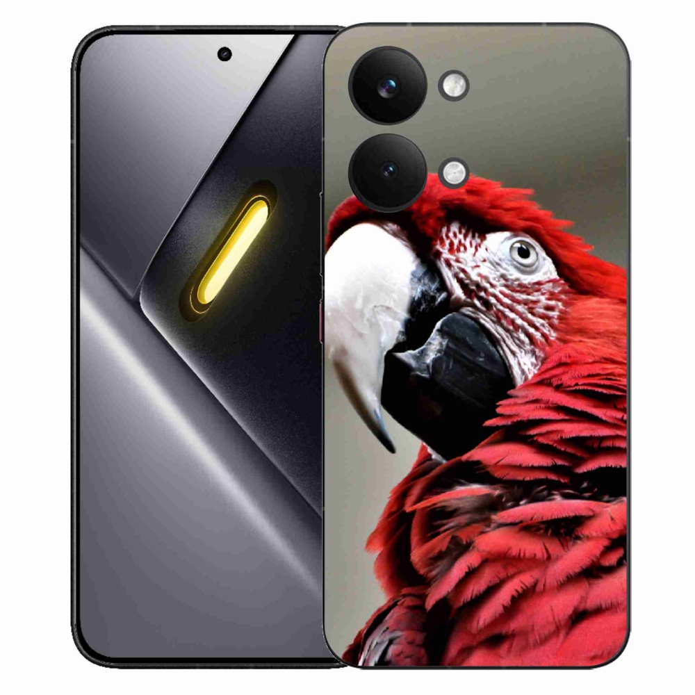 Gélový kryt mmCase na Xiaomi Poco X8 Pro Max - papagáj ara červený