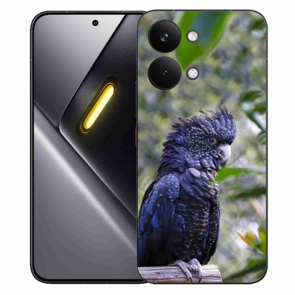 Gélový kryt mmCase na Xiaomi Poco X8 Pro Max - papagáj kakadu čierny