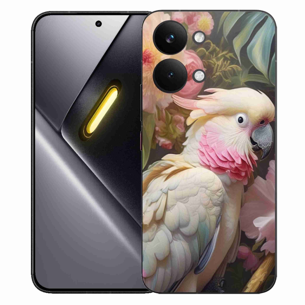 Gélový kryt mmCase na Xiaomi Poco X8 Pro Max - papagáj kakadu ružový 2