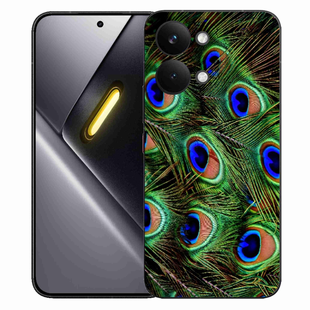 Gélový kryt mmCase na Xiaomi Poco X8 Pro Max - pávie perie