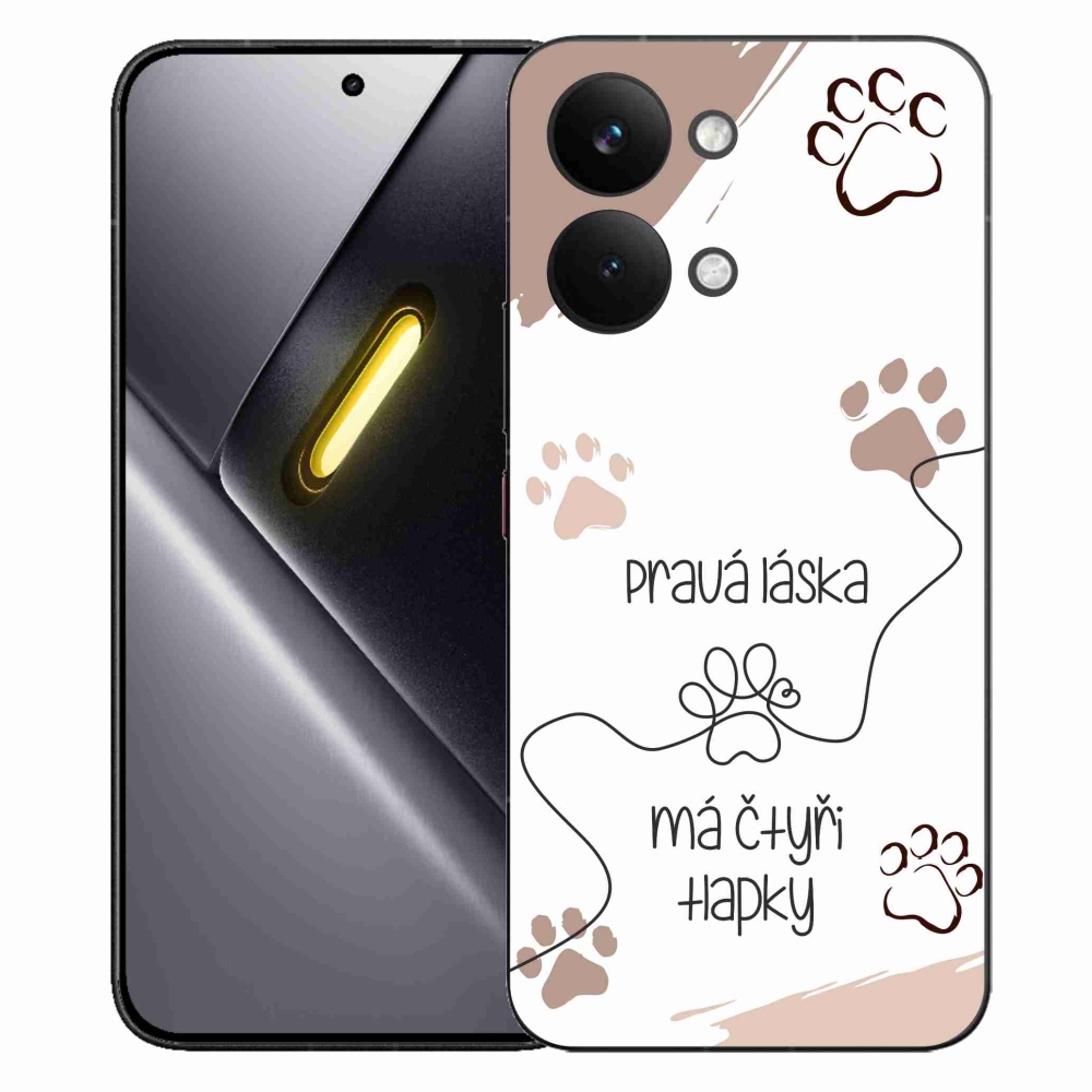 Gélový kryt mmCase na Xiaomi Poco X8 Pro Max - psí motív 1 biele pozadie