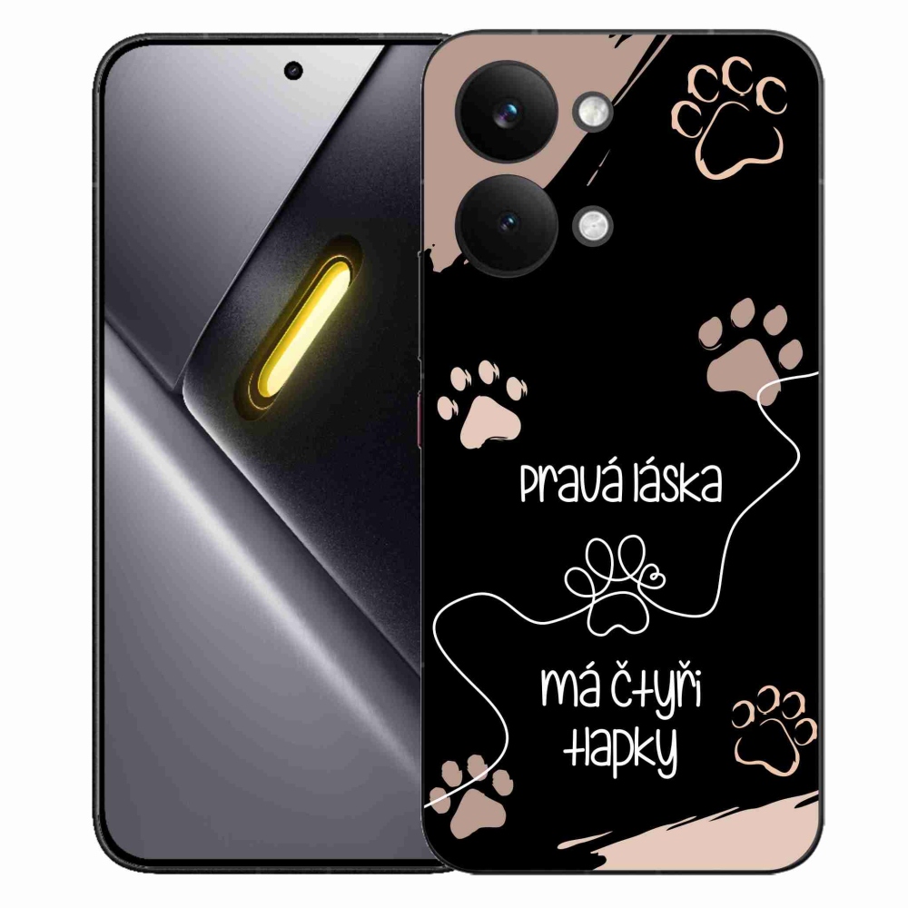 Gélový kryt mmCase na Xiaomi Poco X8 Pro Max - psí motív 1 čierne pozadie