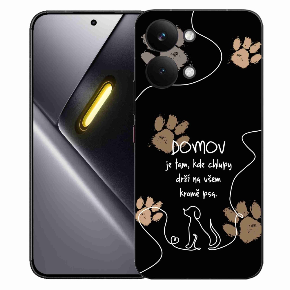 Gélový kryt mmCase na Xiaomi Poco X8 Pro Max - psí motív čierne pozadie