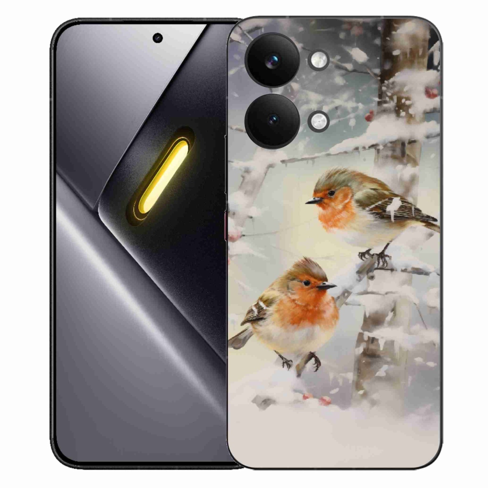 Gélový kryt mmCase na Xiaomi Poco X8 Pro Max - vtáčiky v zime